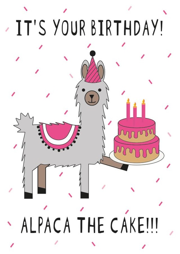 alpaca the Birthday Card 16141 created by Creative Gemz