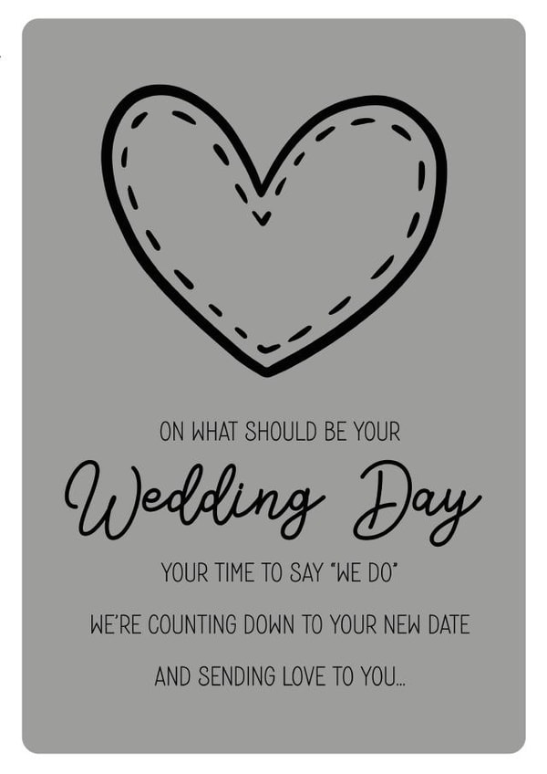 postponed wedding wedding card Card 44600 created by Kitty & Whale
