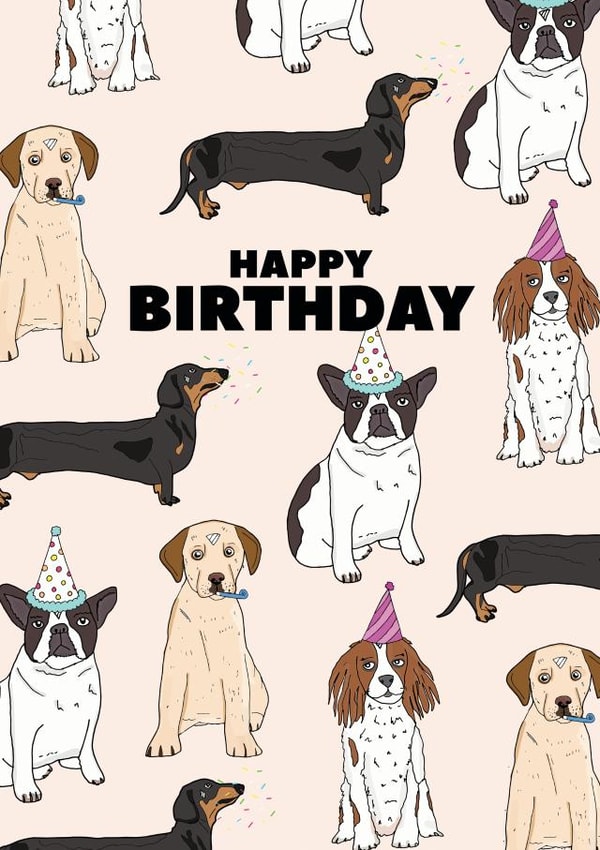 funny dogs Birthday Card 16721 created by Pearl Ivy