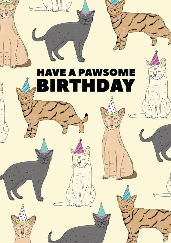 pawsome awesome Birthday Card 16723 created by Pearl Ivy