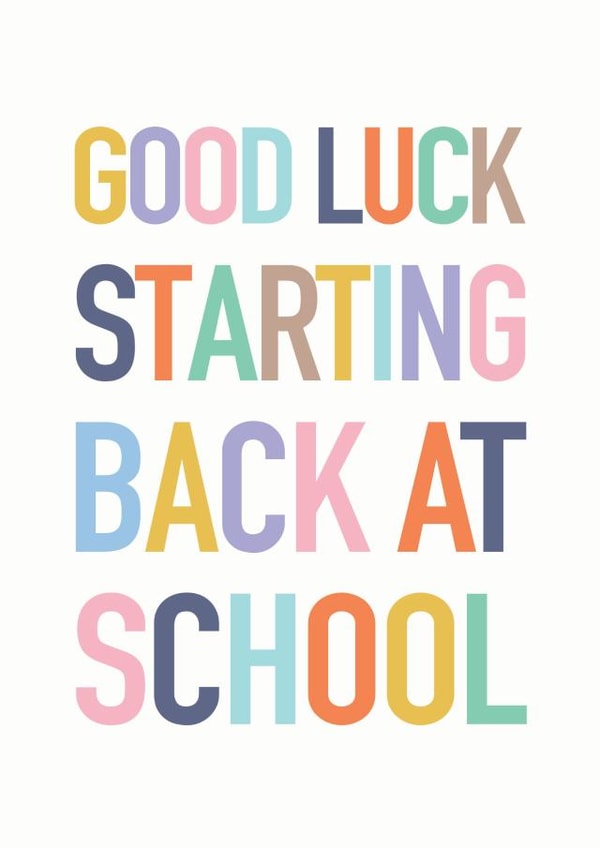 back to school school Good Luck Card 10641 created by Studio 9