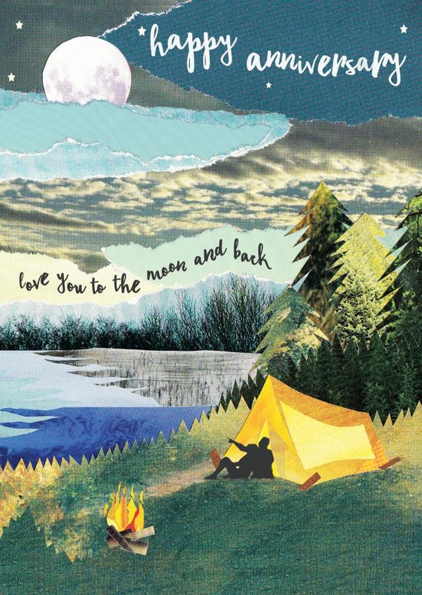 under the stars camping Anniversary Card 19795 created by Flying Teaspoons