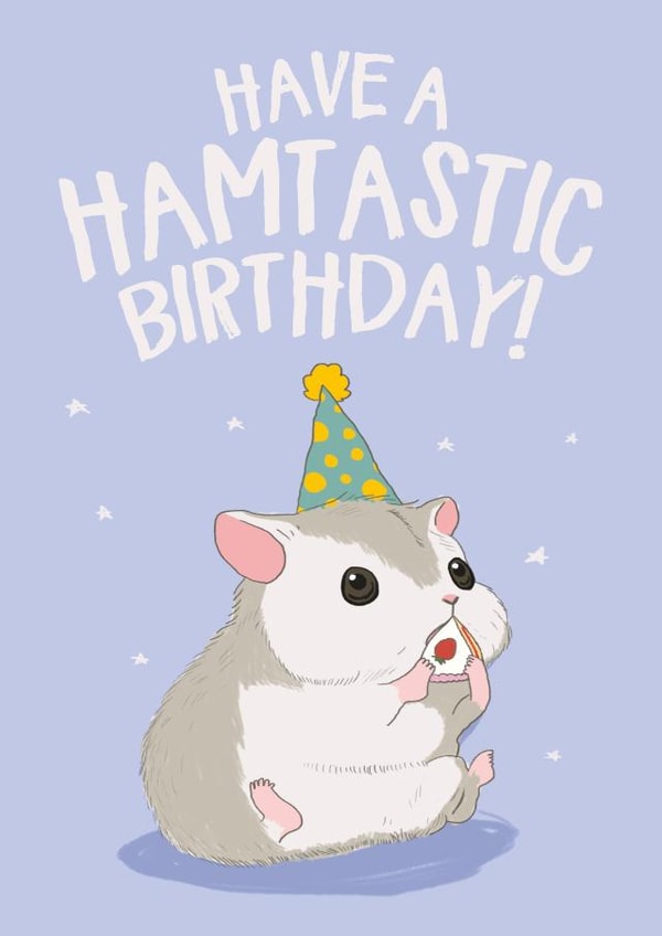Hamtastic birthday card created by Wild Card