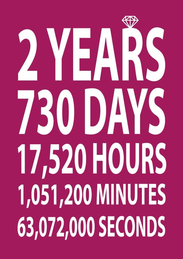 2 years days Anniversary Card 14334 created by Dottie Mottie