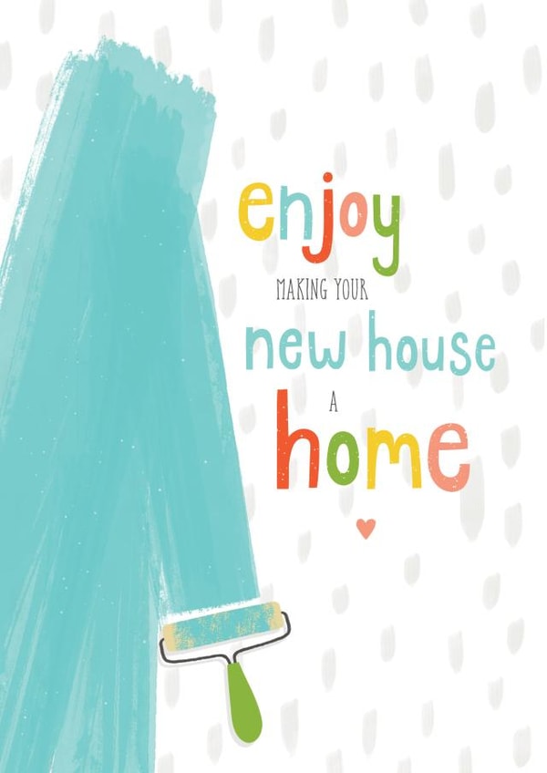 Cute DIY New Home Card - Enjoy Making Your New House A Home created by Gingerbred