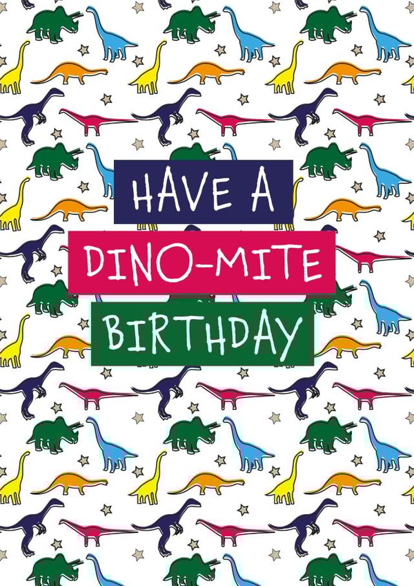 dinosaur dinomite Birthday Card 19358 created by Daisy Jo Design