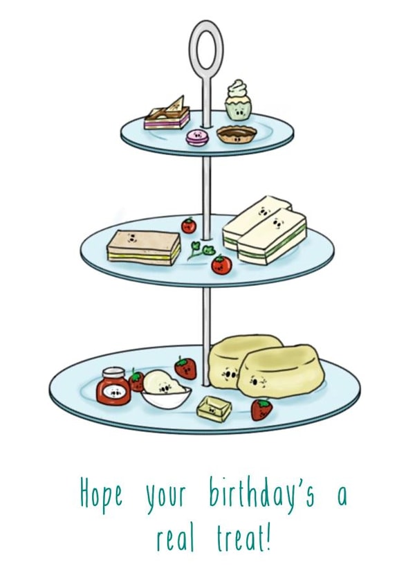 Cute Birthday Card - Afternoon Tea - Scones created by The Taste Buds