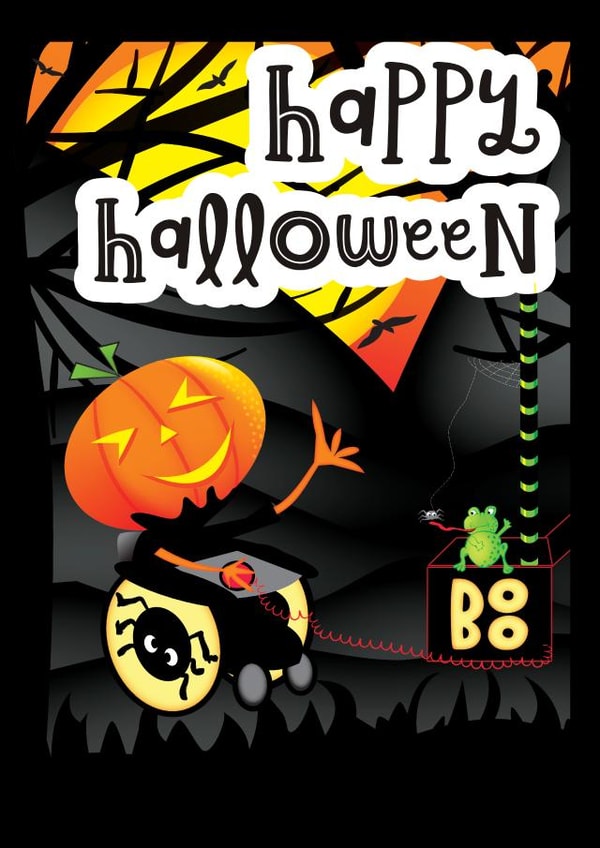 Halloween pumpkin Card 19858 created by Milport Studios