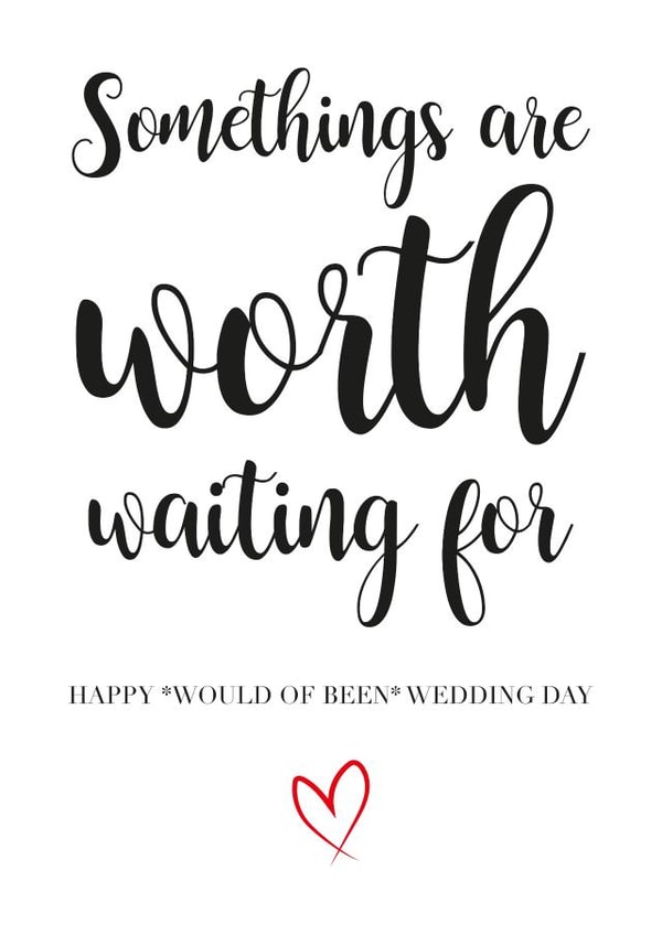 Worth the wait - Engagement card created by Oh So Peachy