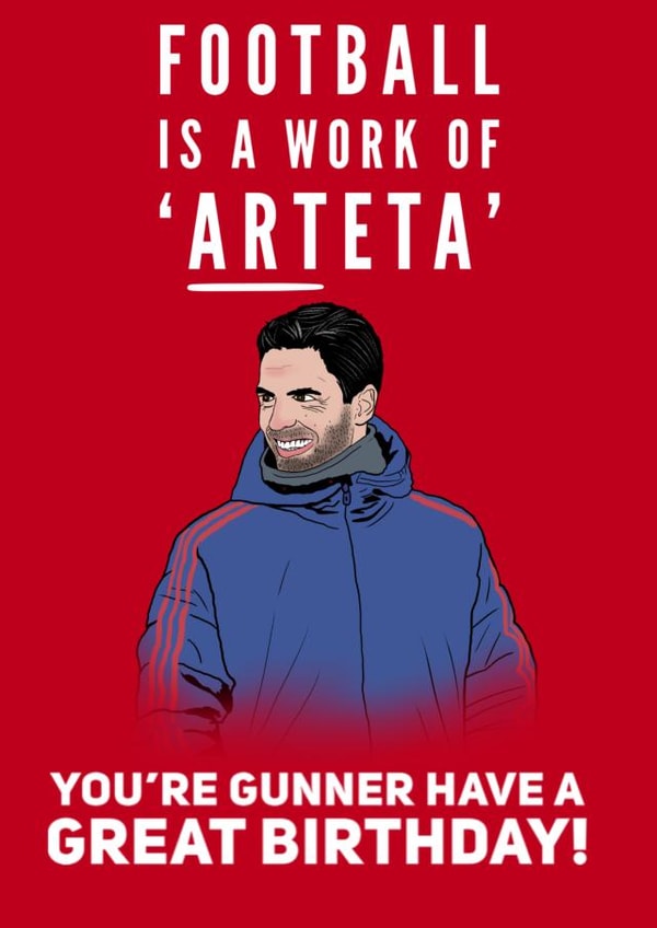 Mikel Arteta Birthday Card created by Elgo Designs