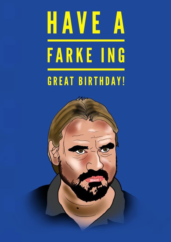 Daniel Farke Leeds United Birthday Card created by Elgo Designs