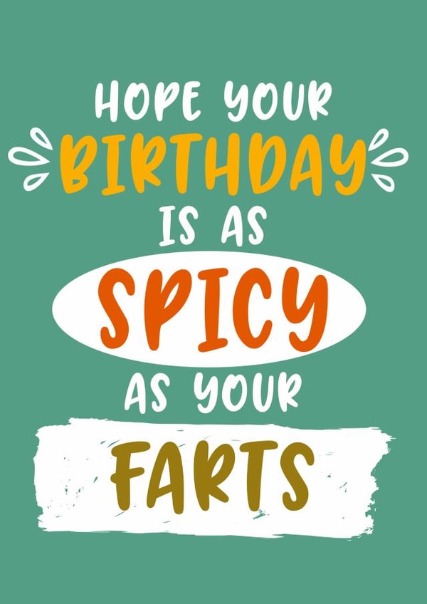funny rude Birthday Card 7200 created by Giddy Kipper