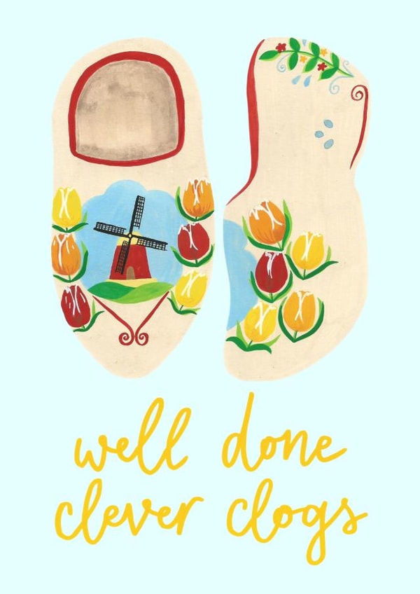 well done clever clogs Exams Card 18386 created by Daisy Humphries