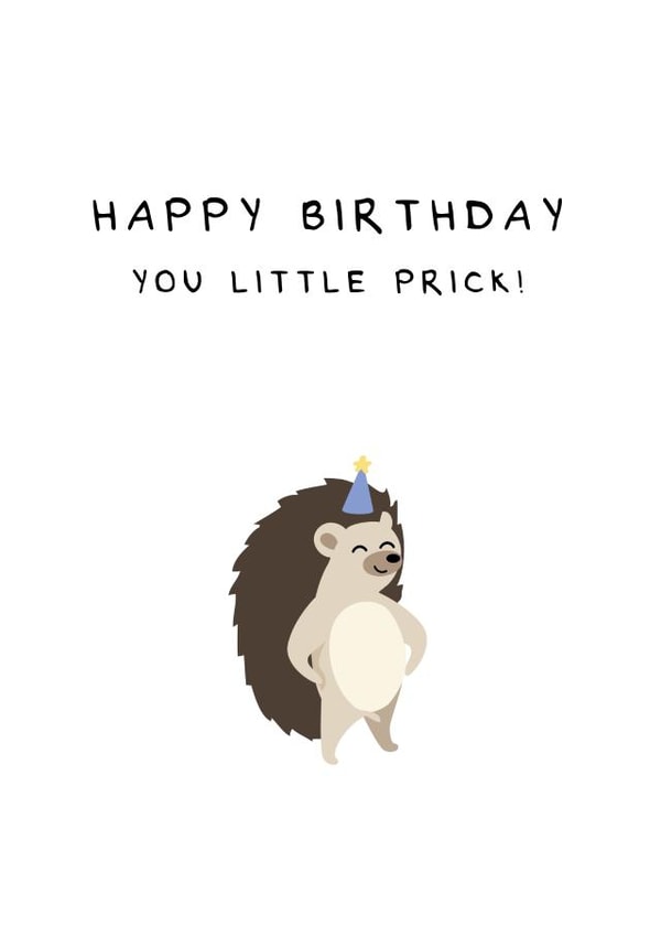 little prick Birthday Card 19529 created by Fifi Designs