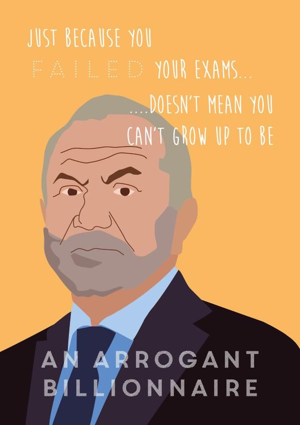 sir alan sugar Exams Card 1577 created by Kritter Design