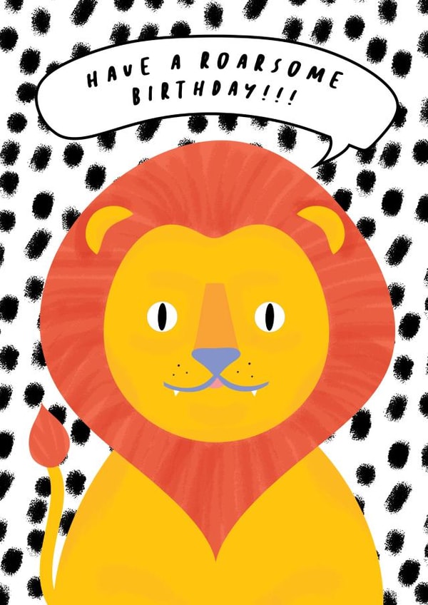 lion roar Birthday Card 16565 created by Poppy Jane Prints