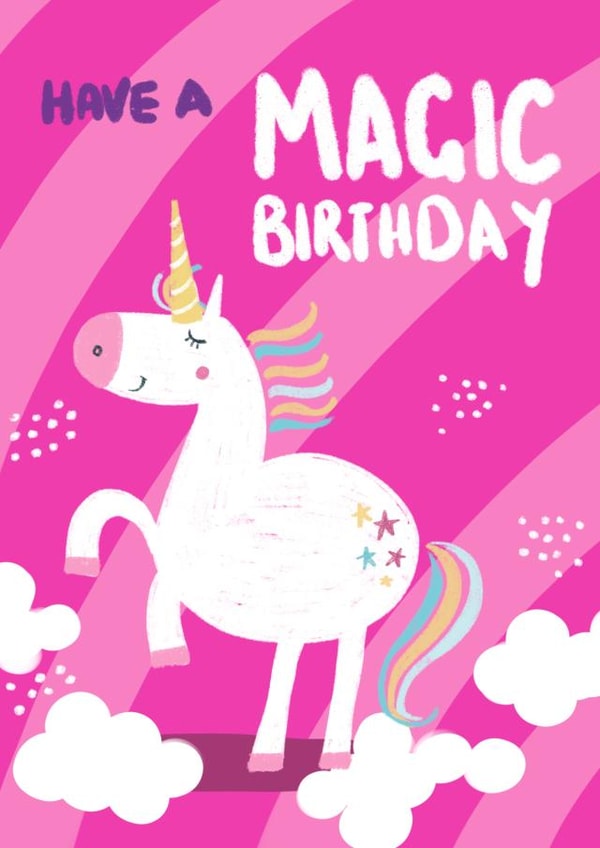 unicorn magic Birthday Card 18970 created by Leah Rowe
