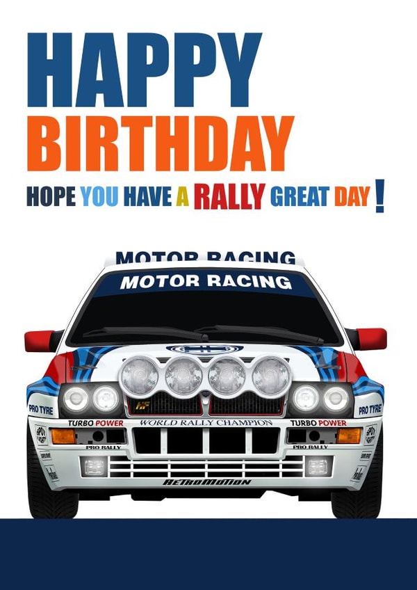 Birthday Rally Car created by RetroMotion Artwork