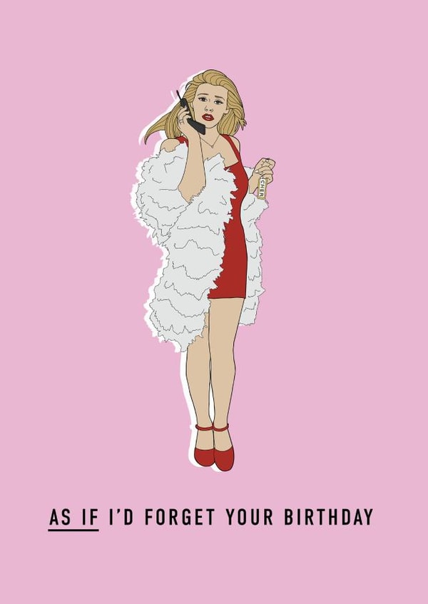 Clueless As if Birthday Card 13574 created by Bonne Nouvelle