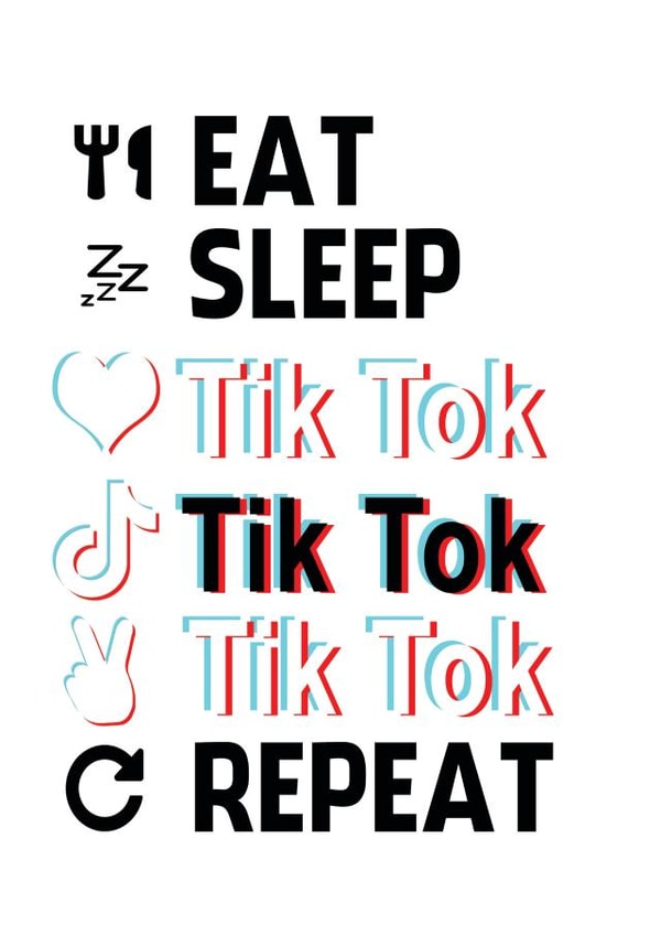 Funny Birthday Card - TikTok - East Sleep TikTok Repeat created by ShortRound888