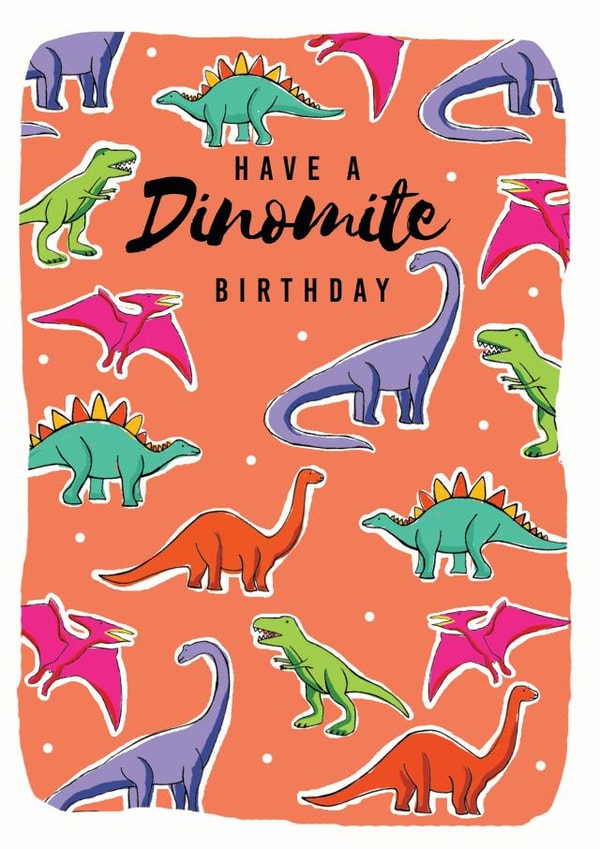 Dino Dinosaur Birthday Card 19455 created by Leebee Designs
