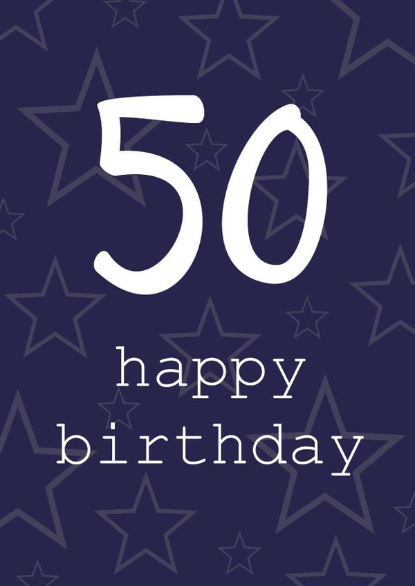 fifty 50 Birthday Card 15983 created by Pippin Prints