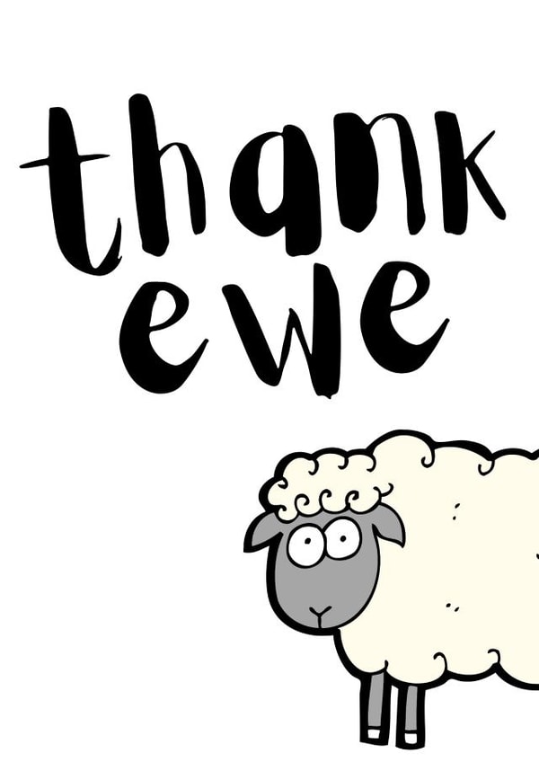 thank ewe Thank You Card 19553 created by KokoandDoo
