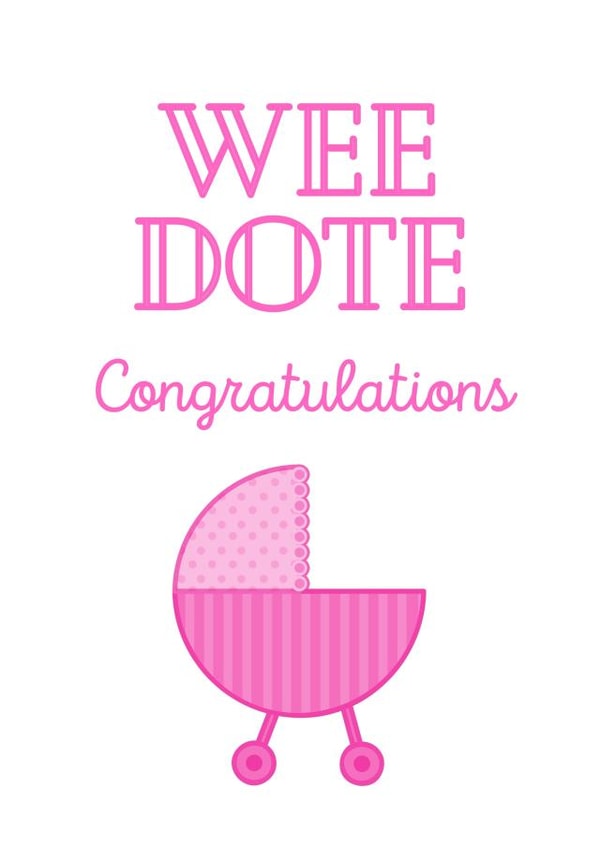 wee dote New Baby Card 2884 created by Stray Funk Design