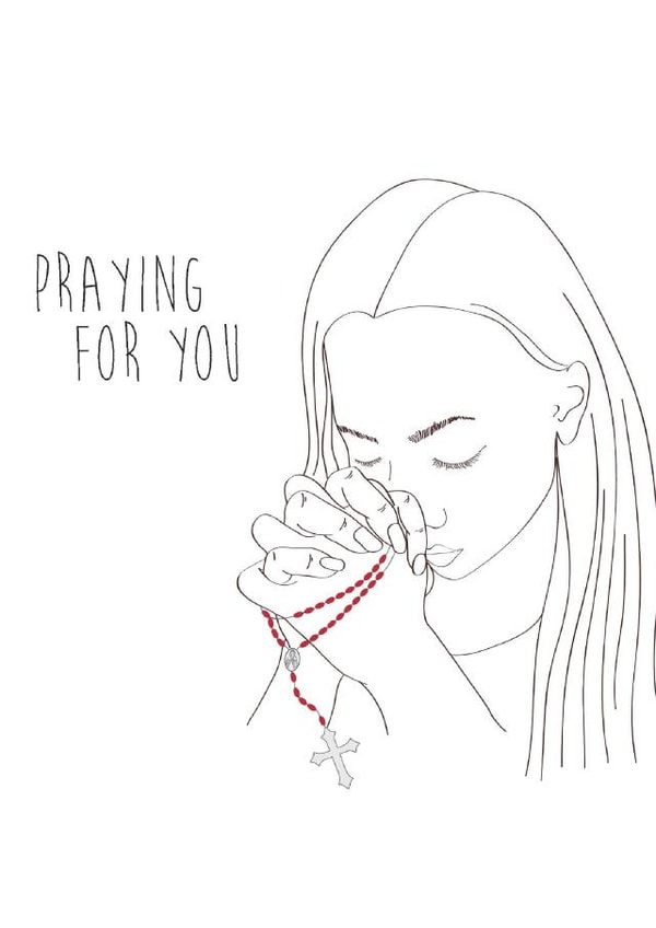 praying for Sympathy Card 18456 created by Mikael Lovell