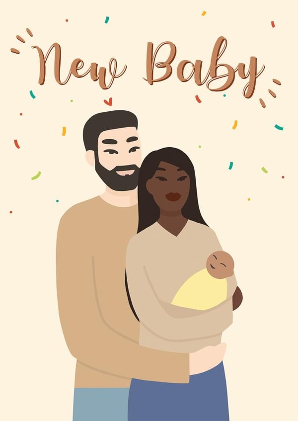 New baby Confetti New Baby Card 15697 created by InclusiviTwee