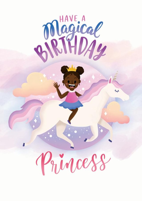 Princess Unicorn Birthday Card 15699 created by InclusiviTwee