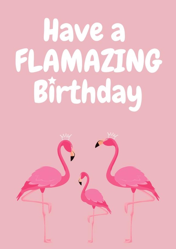 flamazing flamingo Birthday Card 19945 created by Pickle & Lilly