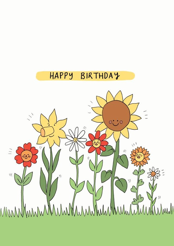 Cute Birthday Card - For Her - Sunflowers created by Jessica Woodhouse