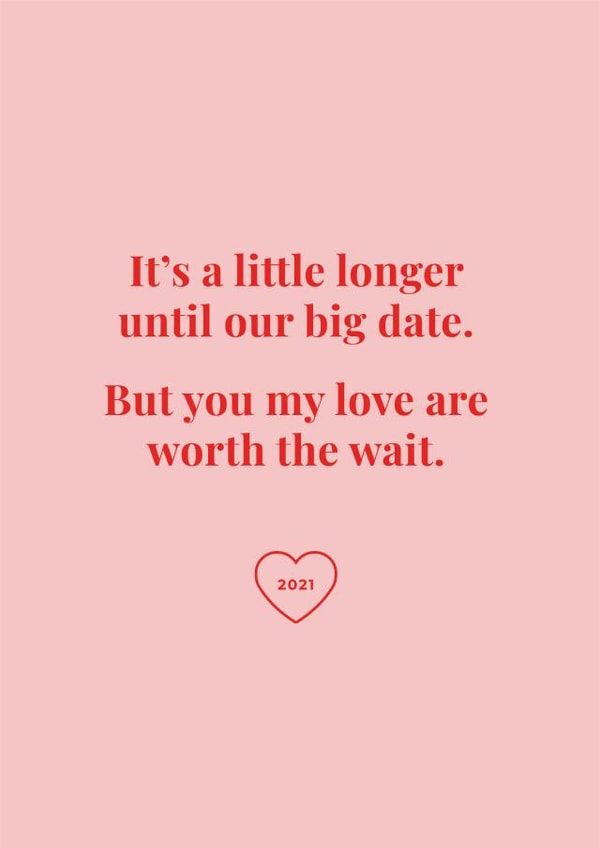 You my love are worth the wait - wedding card created by Betty Brooks | design