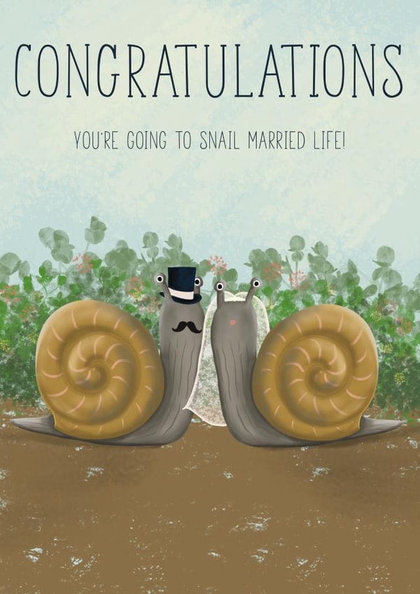 Snail Wedding created by Rebecca Webb Illustration 