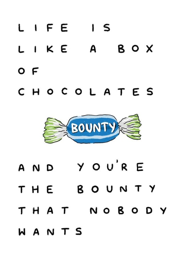 Funny Chocolate Birthday Card 17266 created by Lili Thomas