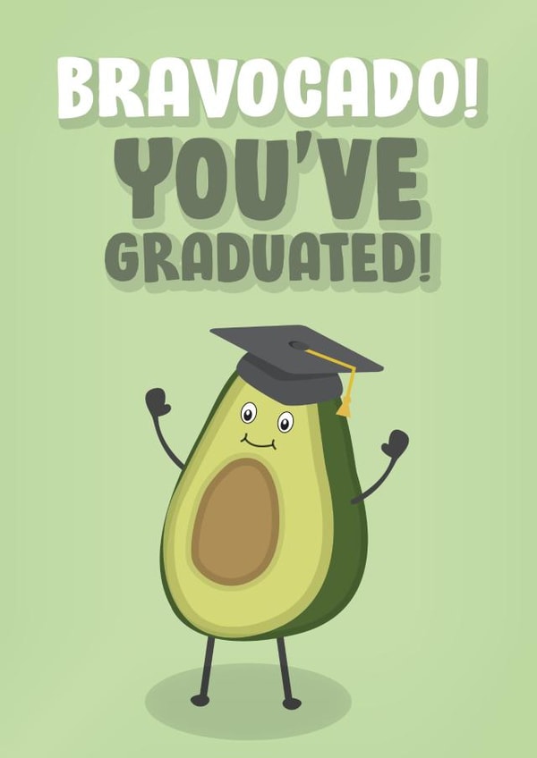 avocado pun Graduation Card 16873 created by James  Steer