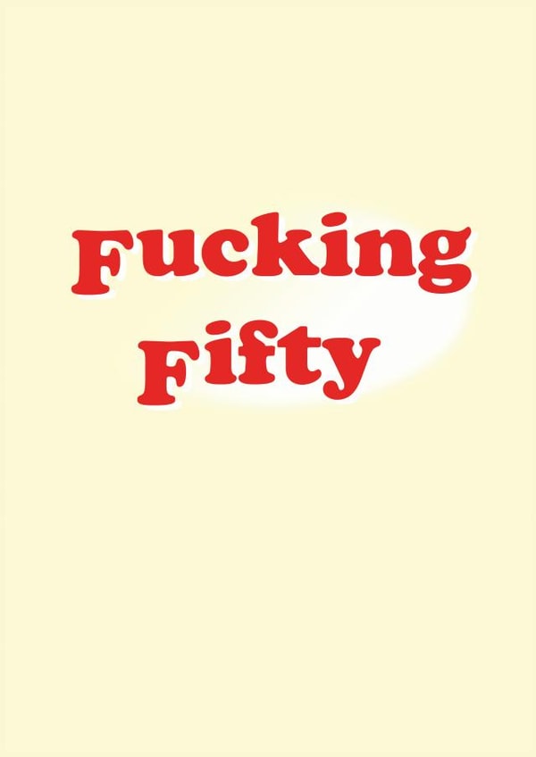 fifty 50 Birthday Card 17284 created by Heather More Illustration