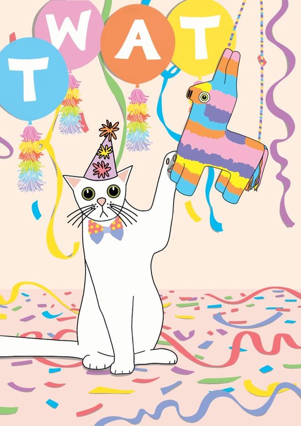 Happy Birthday Twat created by Sweary Cats by Leaf Lane Studio