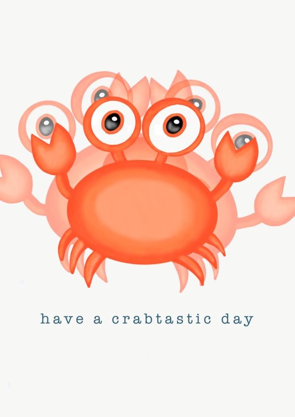 crabtastic fantastic Birthday Card 14767 created by Lilyflower Sketch 
