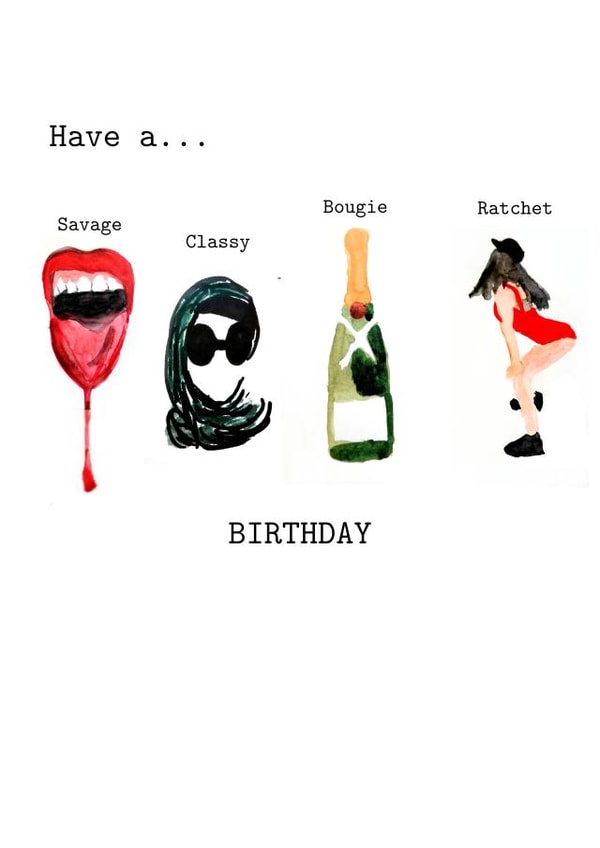 tik tok tiktok Birthday Card 19996 created by Artisal 