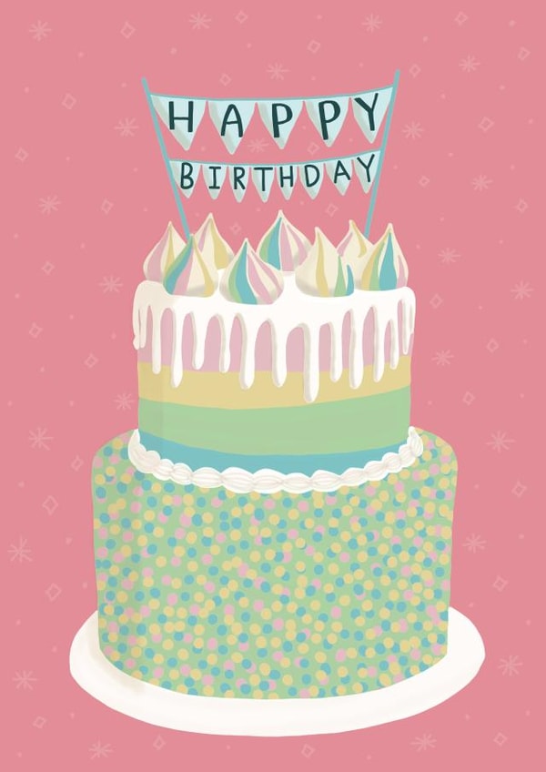 pretty bunting Birthday Card 18753 created by Wandering Studio Co.