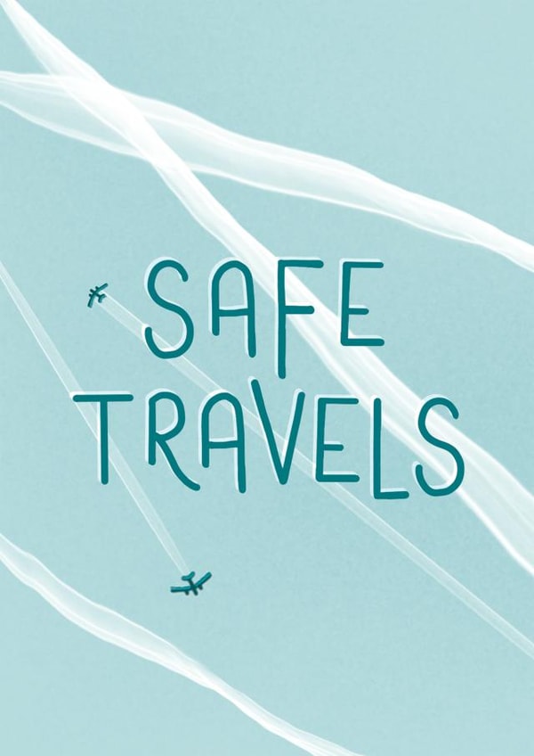 safe travels Leaving Card 18755 created by Wandering Studio Co.