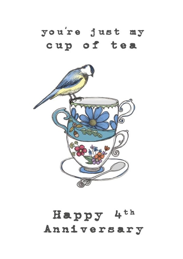 4 years tea Anniversary Card 2901 created by Shiv Makes Things