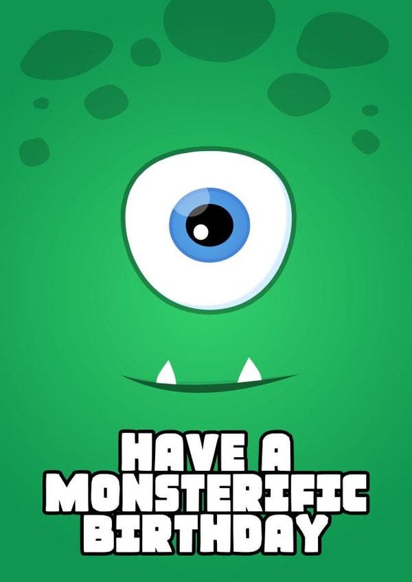monster terrific Birthday Card 12449 created by @MisterDave