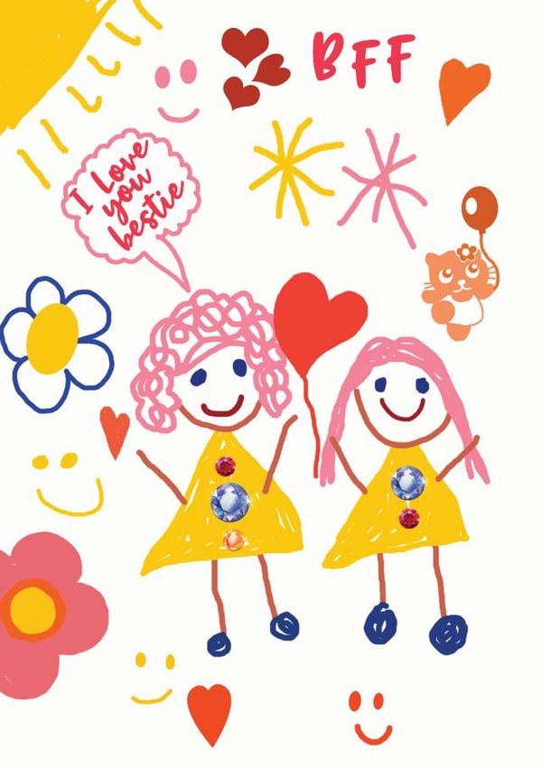 from the kids bestie Love & Friendship Card 19960 created by Freya x Giddy Kipper