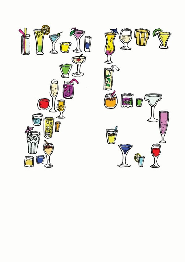 75 75th Birthday Card 7123 created by A Ray of Sunshine Cards