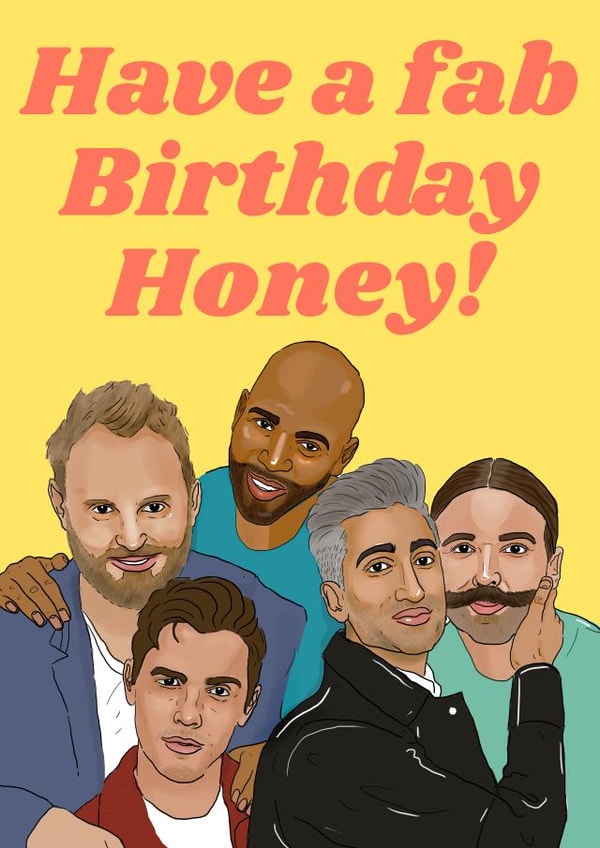 queer eye fab 5 Birthday Card 18657 created by The Queer Store