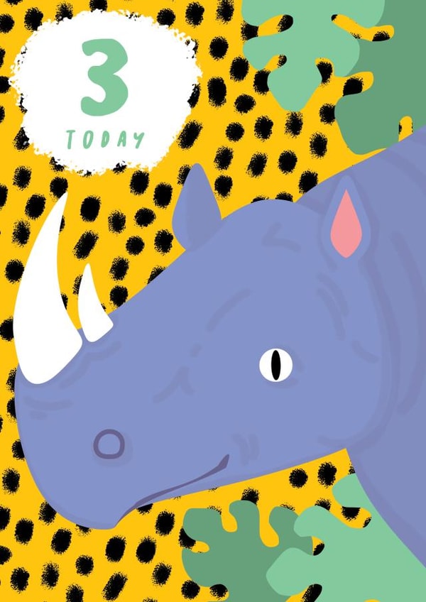 3 3rd Birthday Card 16569 created by Poppy Jane Prints