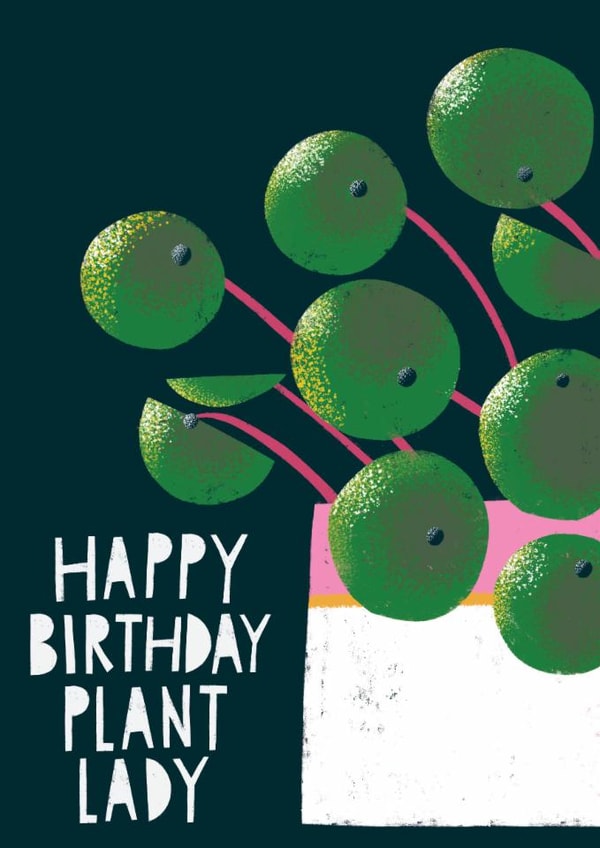 plant pilea Birthday Card 17380 created by @AimeeStevens.Design